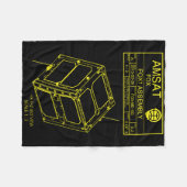 AMSAT Fox-1 Assembly Blanket Fleece Deken (Voorkant (Horizontaal))