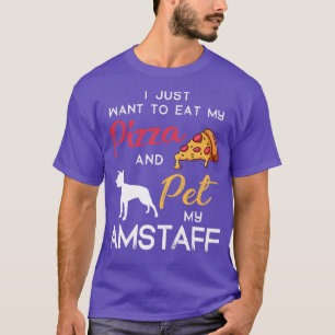 Amstaff Dog Pizza Lover Eigenaar kerstdag G T-shirt