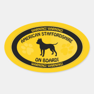 Amstaff kruising [Xing] Ovale Sticker