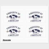 Amstaff Rechthoekige Sticker (Vel)