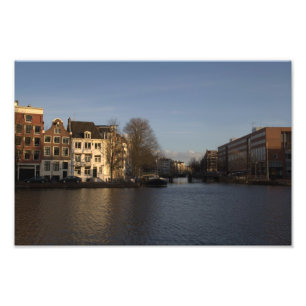 Amstel River, Amsterdam Foto Afdruk