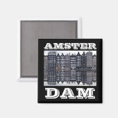 Amster Dam Magnet Magneet (Voorkant / Achterkant)