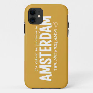 AMSTERDAM aangepaste kleuren iPhone-draagtas iPhone 11 Hoesje