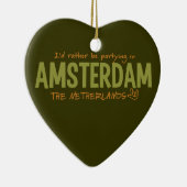 AMSTERDAM aangepaste kleursiernaam Keramisch Ornament (Rechts)