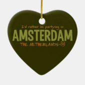 AMSTERDAM aangepaste kleursiernaam Keramisch Ornament (Achterkant)