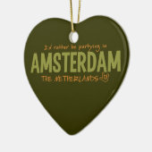 AMSTERDAM aangepaste kleursiernaam Keramisch Ornament (Links)
