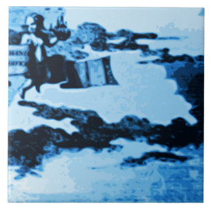 Amsterdam Antiek Scheepswerftware  Kijk A5 Tegeltje