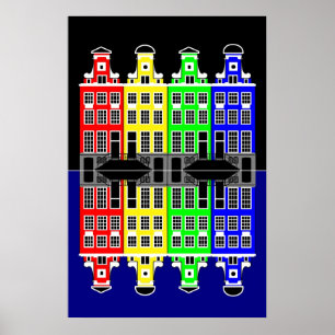 Amsterdam Architectuur - Verkoophuizen Poster