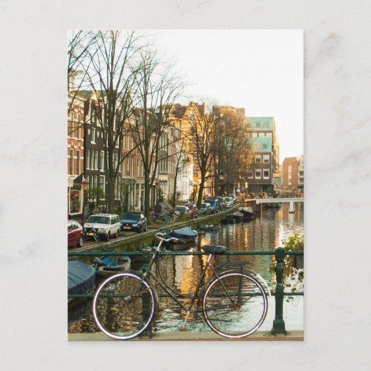 Amsterdam Bicicle Briefkaart (Voorkant)