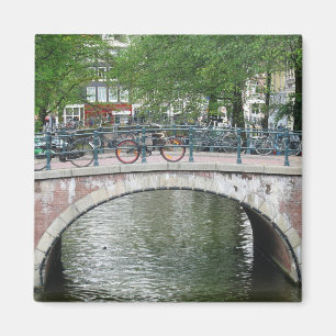 Amsterdam Bicycles Bridge Fridge Magnet Magneet