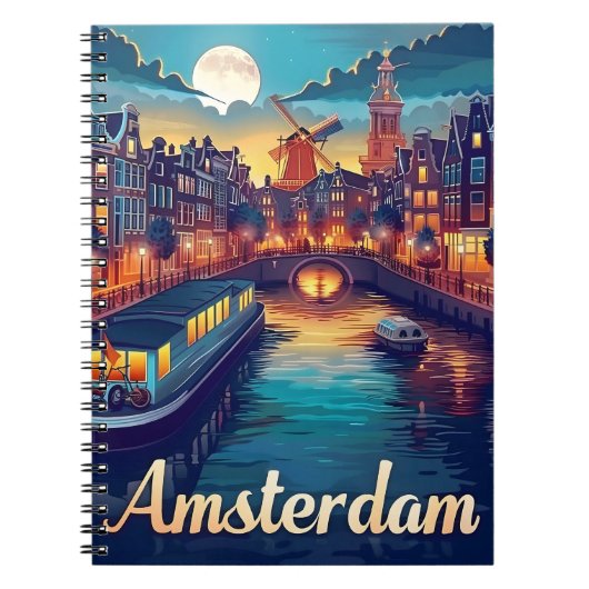 Amsterdam bij nacht notitieboek (Voorkant)