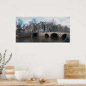 Amsterdam Canal Bridges Photo Poster (Keuken)