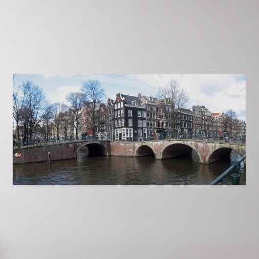 Amsterdam Canal Bridges Photo Poster (Voorkant)