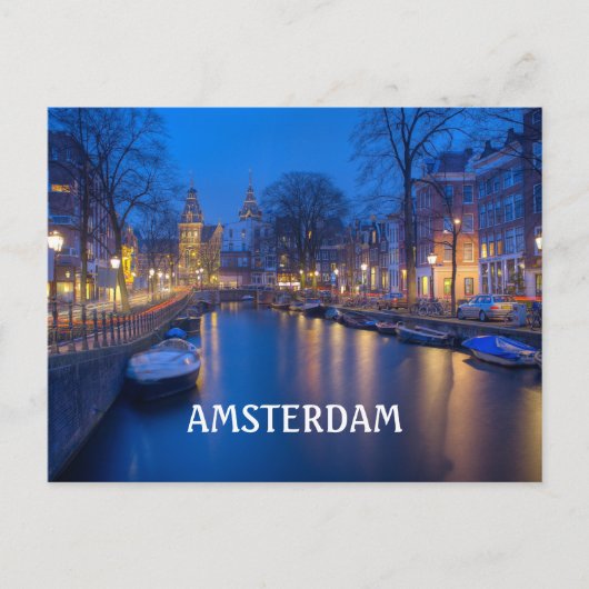 Amsterdam Canal Briefkaart (Voorkant)