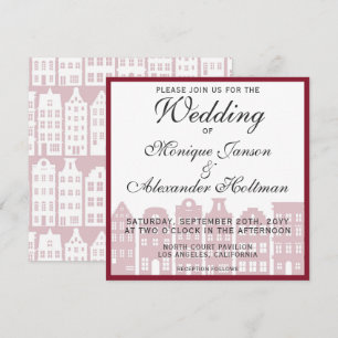 Amsterdam Canal Maisons Faire-part de mariage néer