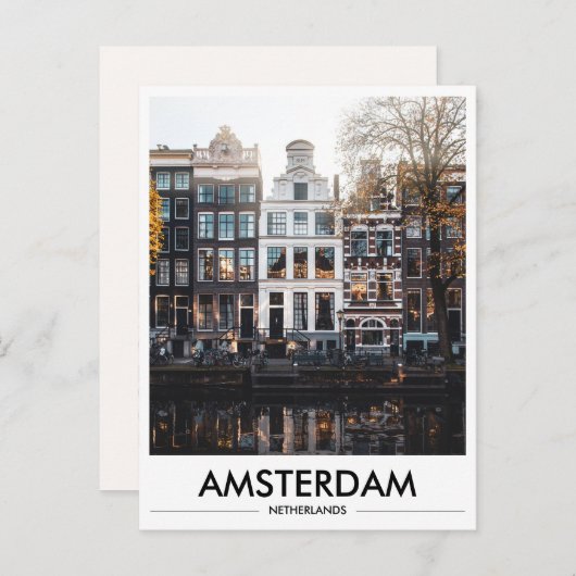 Amsterdam Canal Photo Briefkaart (Voorkant / Achterkant)