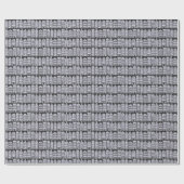 Amsterdam Canal Row Houses Charcoal Silver Pattern Cadeaupapier (Vlak)