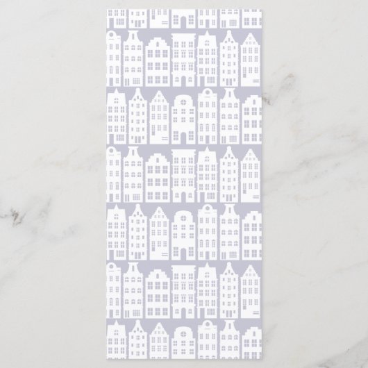 Amsterdam Canal Row Huizen Dutch Wedding Program Programma (Achterkant)