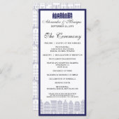 Amsterdam Canal Row Huizen Dutch Wedding Program Programma (Voorkant / Achterkant)