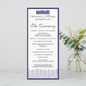 Amsterdam Canal Row Huizen Dutch Wedding Program Programma (Staand voorkant)