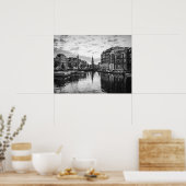 Amsterdam Canal Uitzicht met historische architect Poster (Keuken)