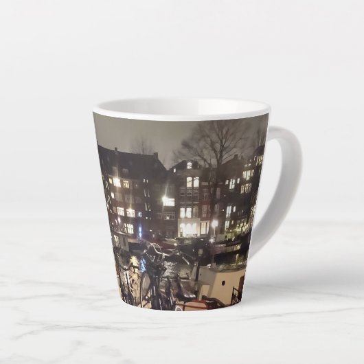 Amsterdam, Canal & Vélos Latte Mug (Angle droit)