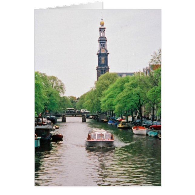 Amsterdam Canalboat Card (Devant)