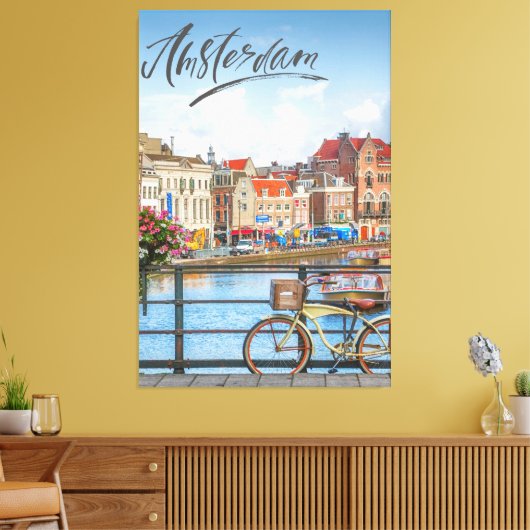Amsterdam Canvas Afdruk (Insitu (Woonkamer))