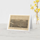 Amsterdam, carte panoramique de NY - 1881 (Fleur jaune)