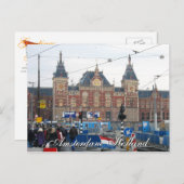 Amsterdam Central Train Station Briefkaart (Voorkant / Achterkant)