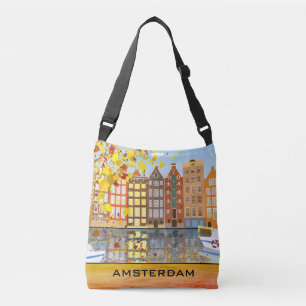 Amsterdam City Canal Autumn Colorful Herfst Bag Crossbody Tas
