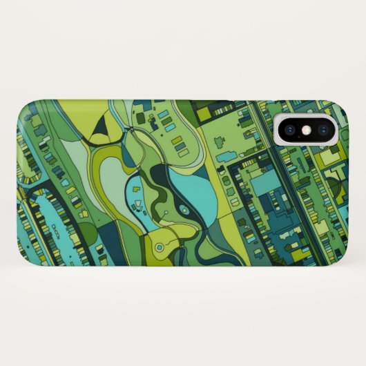 Amsterdam City Structure Map Case-Mate iPhone Case (Achterkant (horizontaal))
