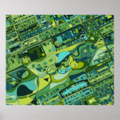 Amsterdam City Structure Map Poster (Voorkant)