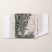 Amsterdam | Conception de ville de voyage vintage (Serviette à main)