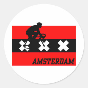Amsterdam Cycling Male Ronde Sticker