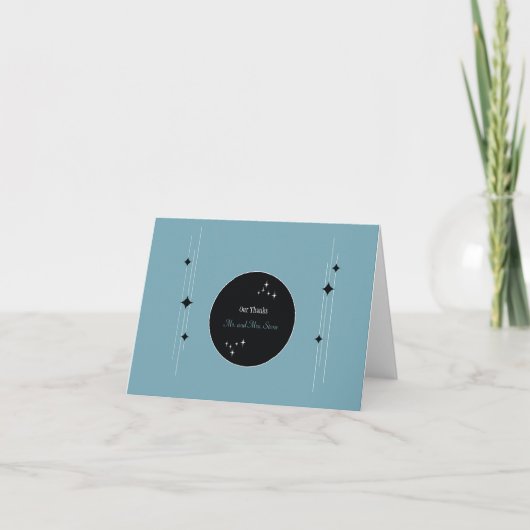 Amsterdam dankt u: Het Blauw van het poeder Bedankkaart (Voorkant)