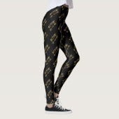 Amsterdam Dutch Black and Gold Kijk Typografie Leggings (Rechts)