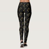 Amsterdam Dutch Black and Gold Kijk Typografie Leggings (Achterkant)