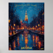Amsterdam Evenings - Reflecties van sereniteit Poster (Voorkant)