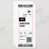 Amsterdam Flight en Amsterdam Boarding Pass (Voorkant / Achterkant)