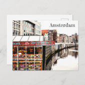 Amsterdam Flower Market Postcode Briefkaart (Voorkant / Achterkant)