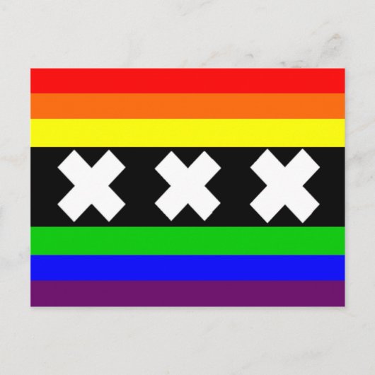 Amsterdam Gay Pride Flag Briefkaart (Voorkant)