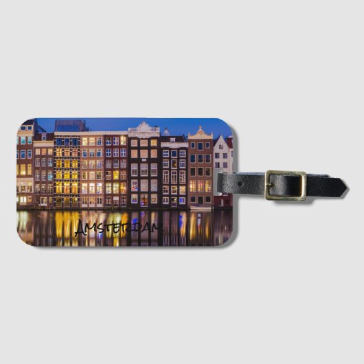 Amsterdam Gebouw Bagage Label (Voorkant (horizontaal))