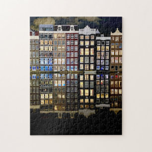 Amsterdam grachtenhuizen legpuzzel