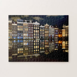 Amsterdam grachtenhuizen legpuzzel