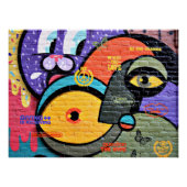 Amsterdam Graffiti, kleurrijk en cool, Perfect Poster (Voorkant)