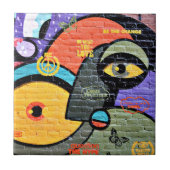 Amsterdam Graffiti, kleurrijk en cool, Tegeltje (Voorkant)