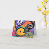 Amsterdam Graffiti Notecard Kaart (Gele Bloem)