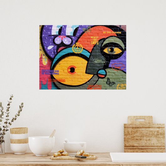 Amsterdam Graffiti Poster (Keuken)