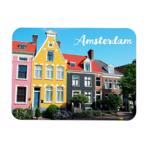 Amsterdam Holland Huizen Reis souvenir Magneet
